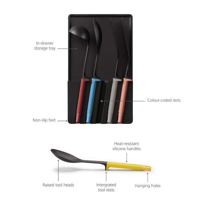 Joseph Joseph Elevate™ 5 - Piece In - Drawer Utensil Set - Gourmet Gear