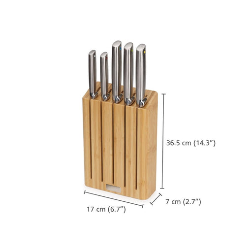 Joseph Joseph Elevate™ Steel Knives Bamboo 5 - Piece Set - Gourmet Gear