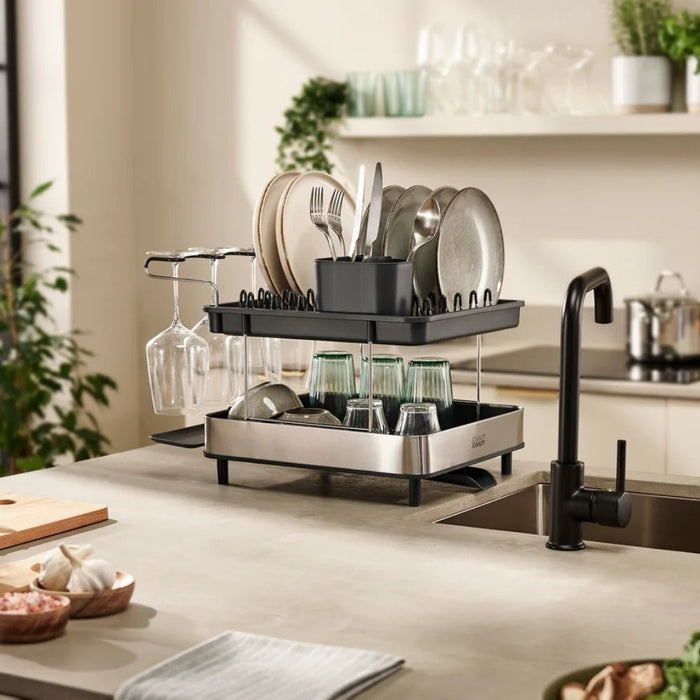 Joseph Joseph Excel™ Steel 2 - Tier Dish Rack - Gourmet Gear