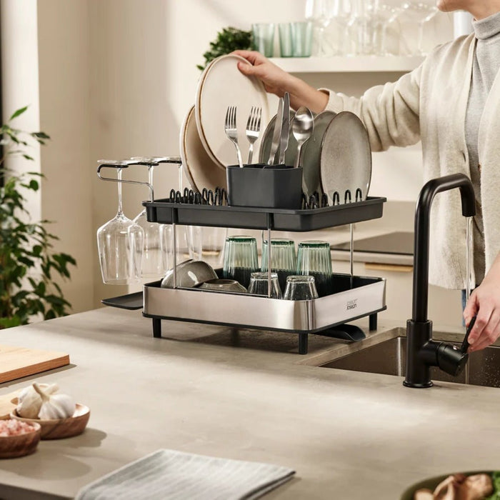 Joseph Joseph Excel™ Steel 2 - Tier Dish Rack - Gourmet Gear