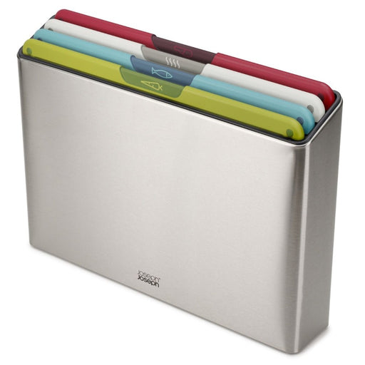 Joseph Joseph Folio™ Icon Steel 4pc Multicolour Chopping Board Set - Gourmet Gear