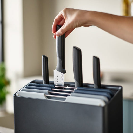 Joseph Joseph Folio™ Plus Graphite 8pcs Knife & Chopping Board Set - Gourmet Gear