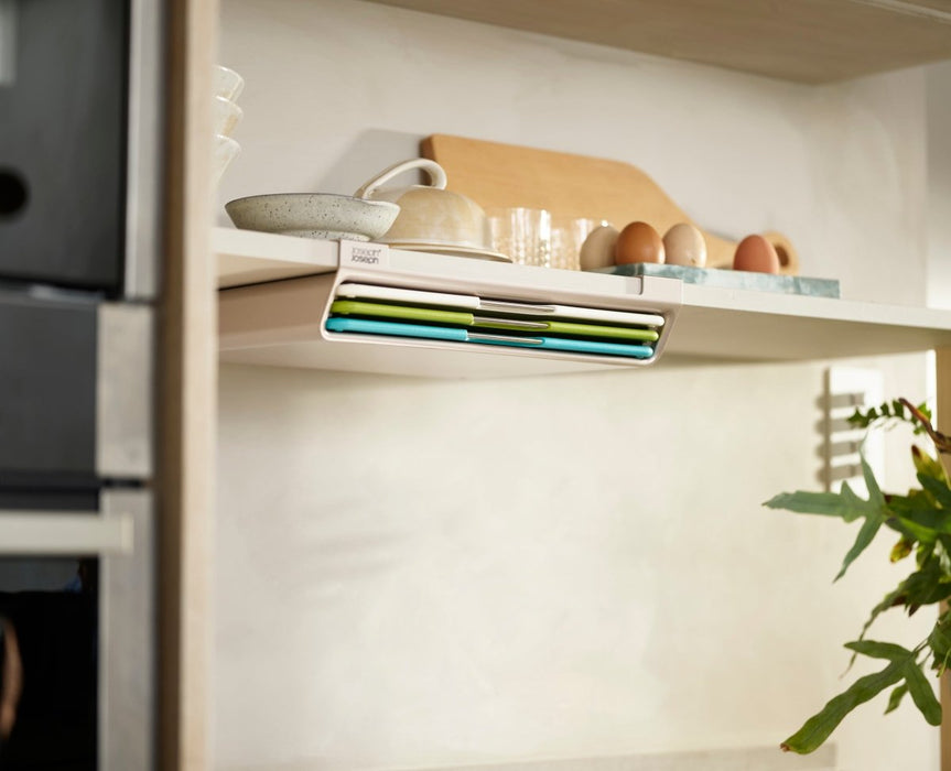 Joseph Joseph Folio™ Slim 3 - Piece Under - Shelf Multicolour Chopping Board Set Large - Gourmet Gear