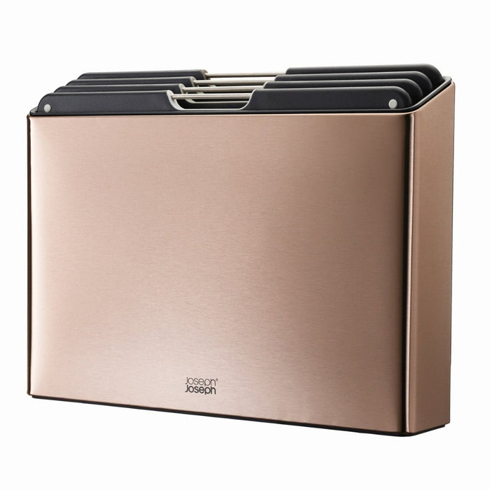 Joseph Joseph Folio™ Steel 4pcs Rose Gold Chopping Board Set - Gourmet Gear