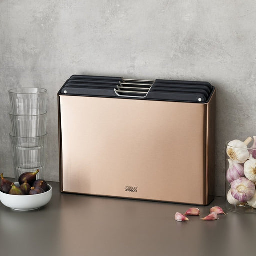 Joseph Joseph Folio™ Steel 4pcs Rose Gold Chopping Board Set - Gourmet Gear