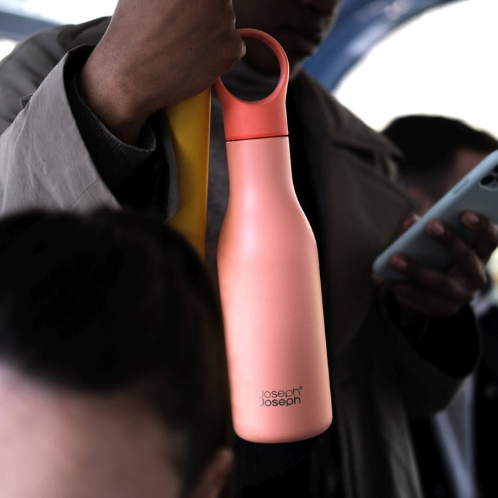 Joseph Joseph Loop™ Vacuum Insulated Water Bottle 500ml - Coral & Blue - Gourmet Gear