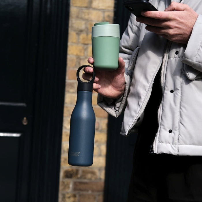 Joseph Joseph Loop™ Vacuum Insulated Water Bottle 500ml - Coral & Blue - Gourmet Gear