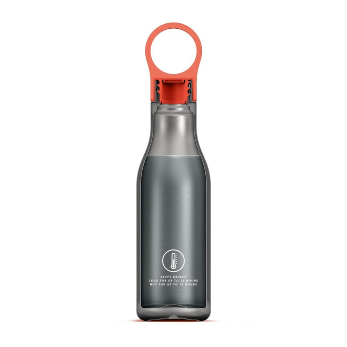Joseph Joseph Loop™ Vacuum Insulated Water Bottle 500ml - Coral & Blue - Gourmet Gear