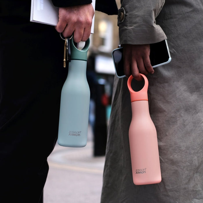 Joseph Joseph Loop™ Vacuum Insulated Water Bottle 500ml - Coral & Blue - Gourmet Gear