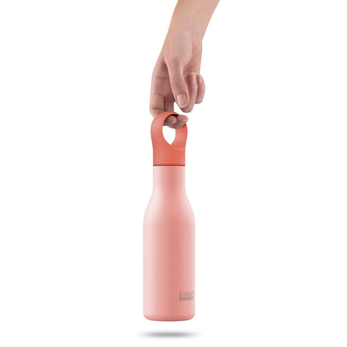 Joseph Joseph Loop™ Vacuum Insulated Water Bottle 500ml - Coral & Blue - Gourmet Gear