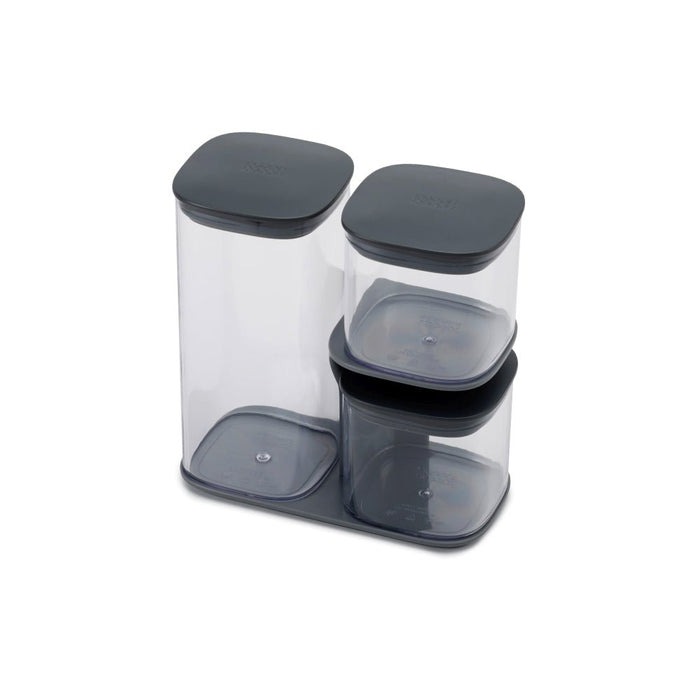 Joseph Joseph Podium™ 3 - piece Storage Container Set - Grey - Gourmet Gear