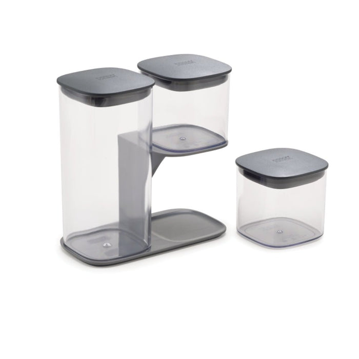 Joseph Joseph Podium™ 3 - piece Storage Container Set - Grey - Gourmet Gear