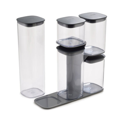 Joseph Joseph Podium™ 5 - piece Storage Container Set - Grey - Gourmet Gear