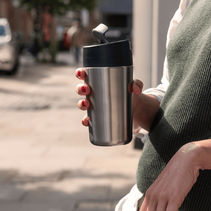 Joseph Joseph Sipp™ Steel Travel Mug Large with Hygienic Lid 454ml - Gourmet Gear