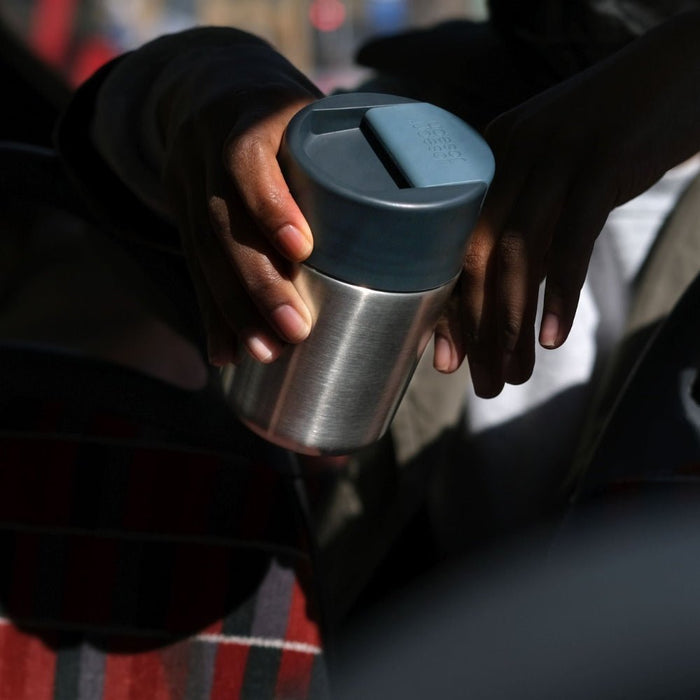 Joseph Joseph Sipp™ Steel Travel Mug with Hygienic Lid 340ml - Anthracite - Gourmet Gear