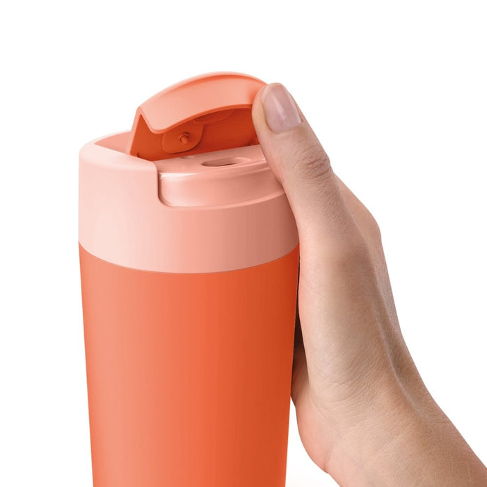 Joseph Joseph Sipp™ Travel Mug with Hygienic Lid Large 454ml - Coral - Gourmet Gear