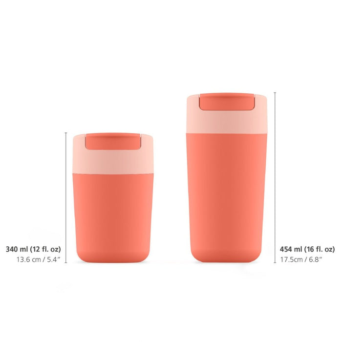 Joseph Joseph Sipp™ Travel Mug with Hygienic Lid Large 454ml - Coral - Gourmet Gear