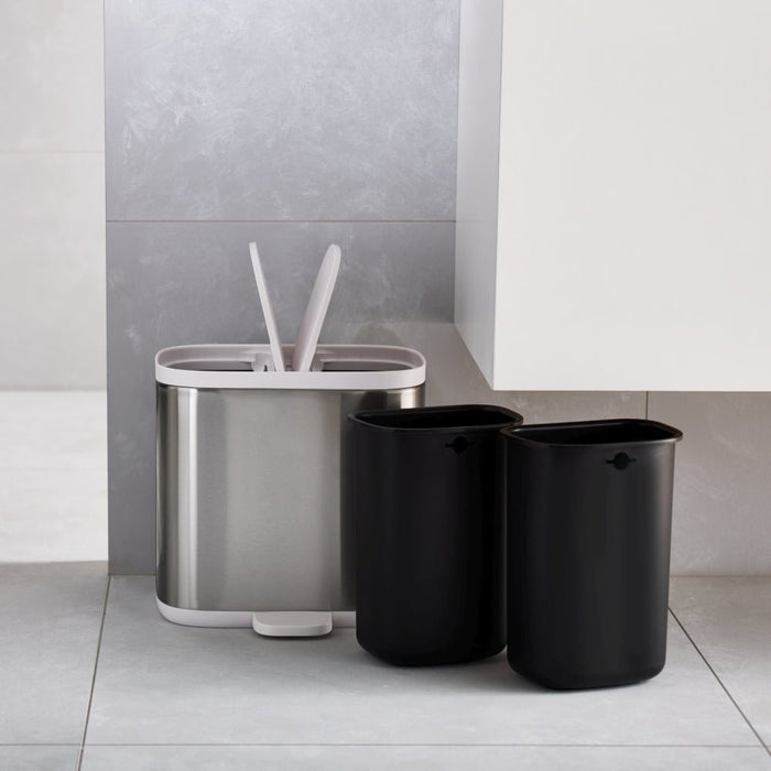 Joseph Joseph Split™ 6L Stainless - Steel Waste & Recycling Bin - Gourmet Gear