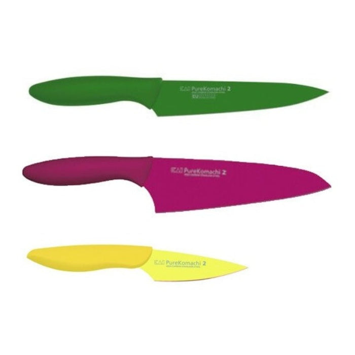 Kai Pure Komachi 3 - piece Knife Set (Paring, Utility, Vegetable Knife) - Gourmet Gear