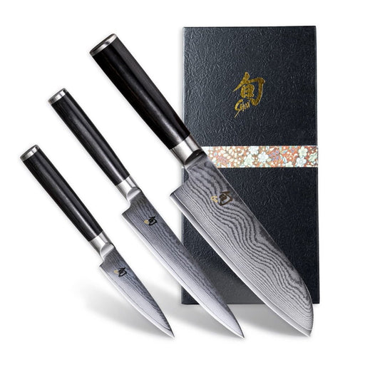 Kai Shun Classic 3 - piece Knife Set - in Wooden Box - Gourmet Gear
