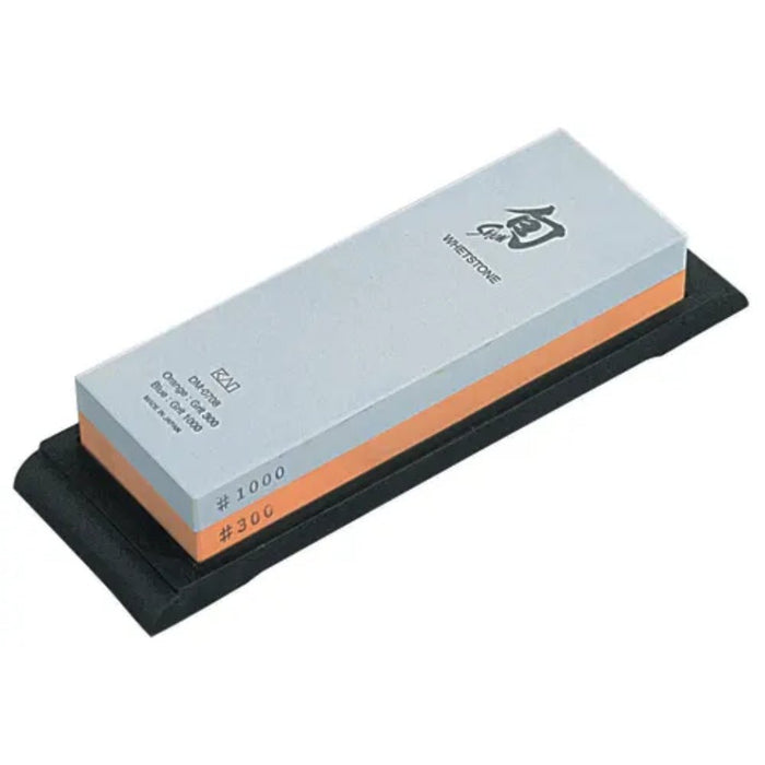 Kai Shun Combination Whetstone 300/1000 Grain and Holder - Gourmet Gear