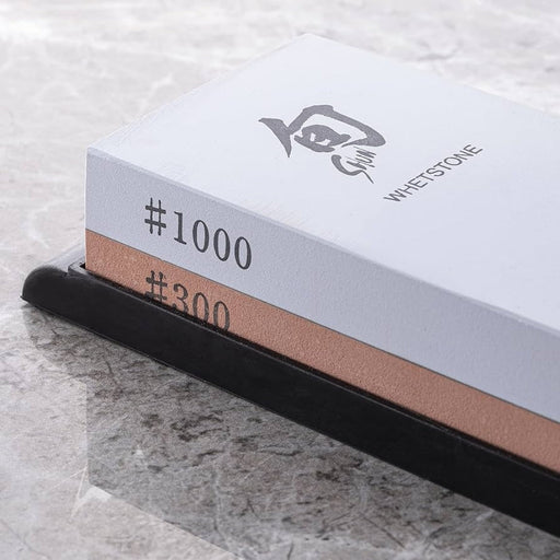 Kai Shun Combination Whetstone 300/1000 Grain and Holder - Gourmet Gear