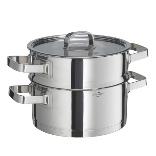 Kuchenprofi San Remo Pot & Lid Set with Steaming Insert 20cm/3L - Gourmet Gear