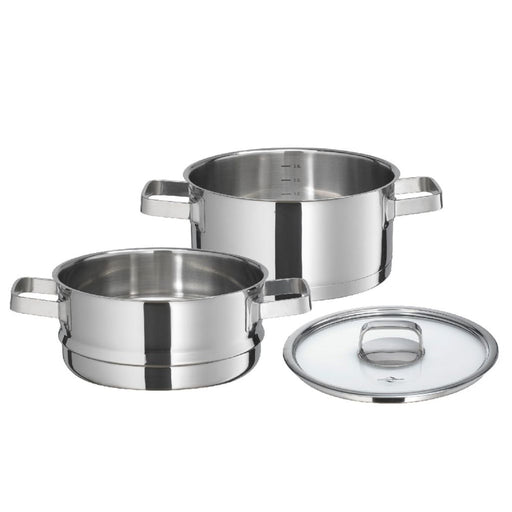 Kuchenprofi San Remo Pot & Lid Set with Steaming Insert 20cm/3L - Gourmet Gear