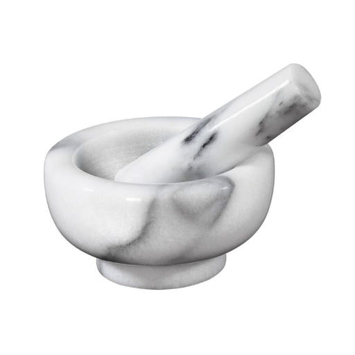 Kuechenprofi Marble Mortar and Pestle White/Grey 10x5cm - Gourmet Gear