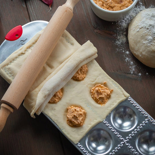 Kuechenprofi Ravioli Tray with wooden roller - Gourmet Gear