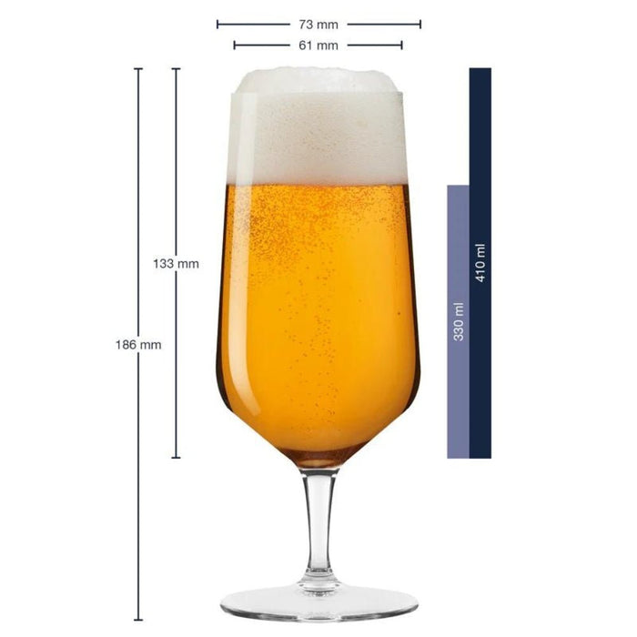 Leonardo Puccini Beer Glass 410ml - Set of 6 - Gourmet Gear