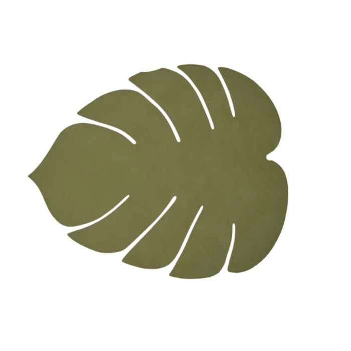 LIND DNA Monstera Leaf Nupo Leather Table Mat Large - 3 Colours - Gourmet Gear