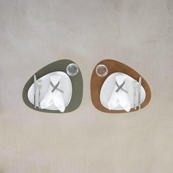 LIND DNA Reversible Cloud Leather Table Mat Curved Large - 5 Colours - Gourmet Gear