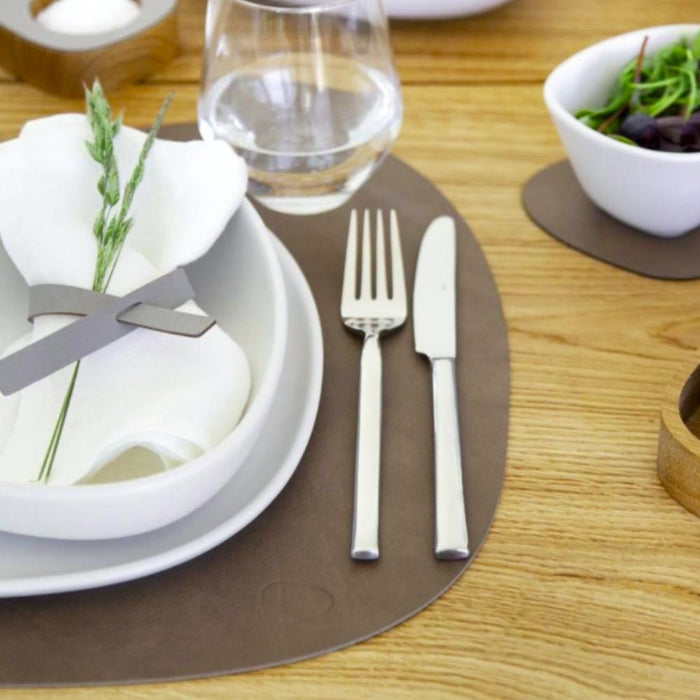 LIND DNA Reversible Cloud Leather Table Mat Curved Large - 5 Colours - Gourmet Gear