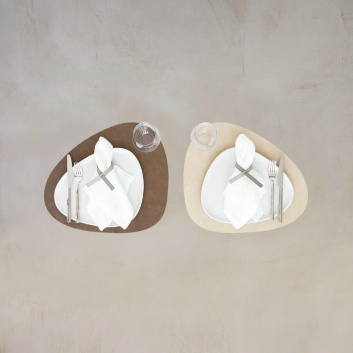 LIND DNA Reversible Cloud Leather Table Mat Curved Large - 5 Colours - Gourmet Gear