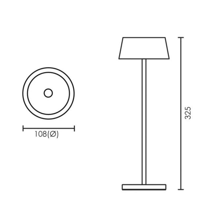 Lola Smooth Shade Gold | Black | White | Coffee Rechargeable Table Lamp