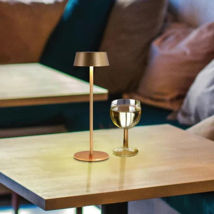 Lola Smooth Shade Gold | Black | White | Coffee Rechargeable Table Lamp - Gourmet Gear
