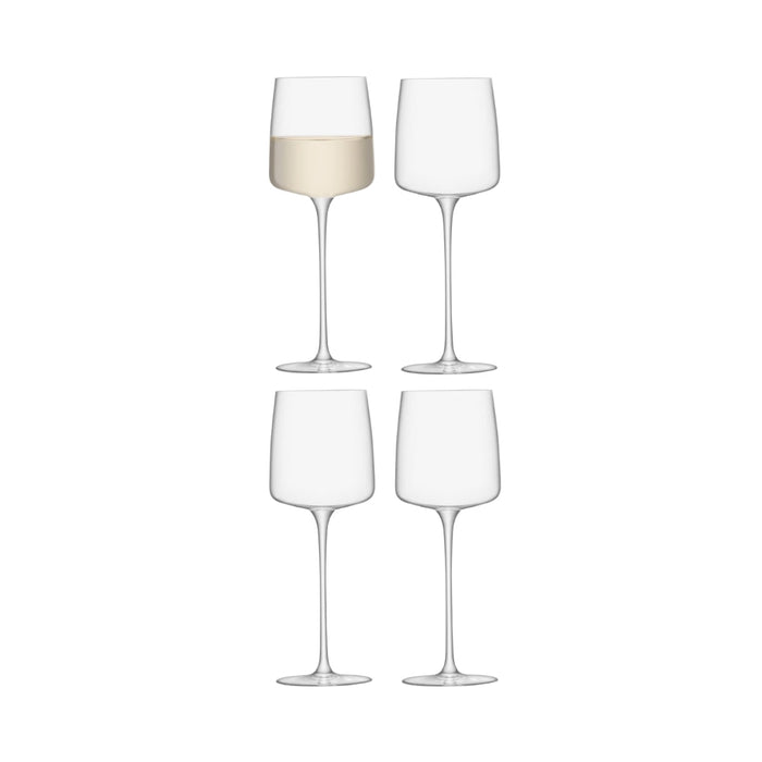 LSA International Metropolitan White Wine Glass 350ml, Set of 4 - Gourmet Gear