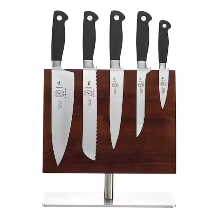 Mercer Culinary Genesis Acacia 6 Piece Magnetic Board and Knife Set - Gourmet Gear