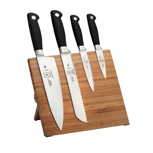 Mercer Culinary Genesis Bamboo 5 Piece Magnetic Board and Knife Set - Gourmet Gear