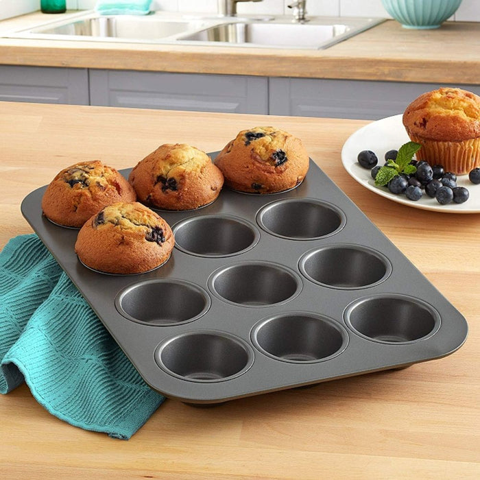 Metalix Non - Stick 12 Cup Muffin Pan - Gourmet Gear