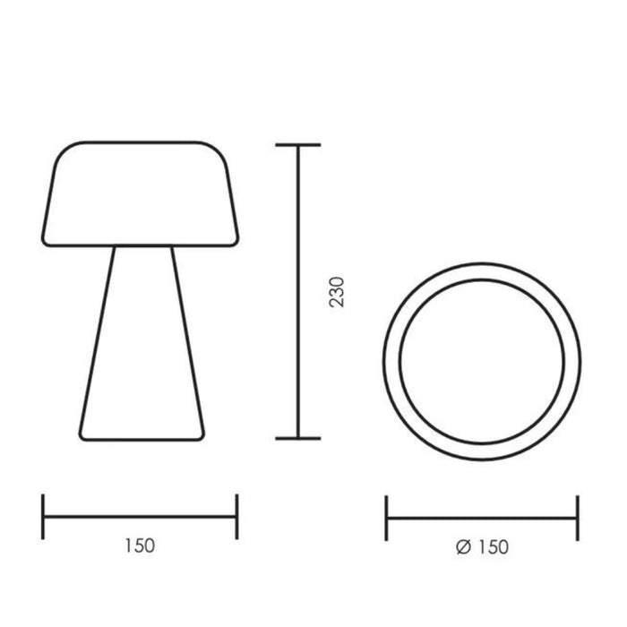 Montego LED Portable Black or White Rechargeable Table Lamp