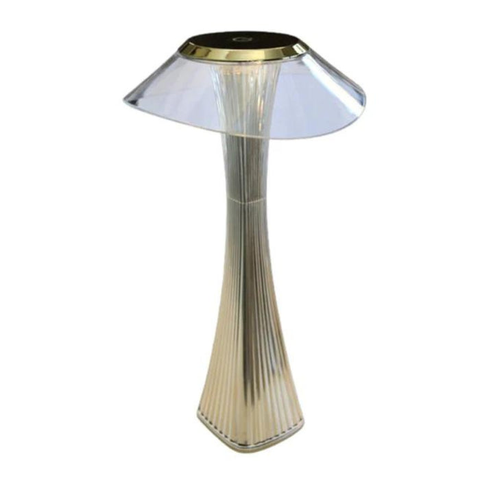 Mushroom Gold Rechargeable Portable Table Lamp