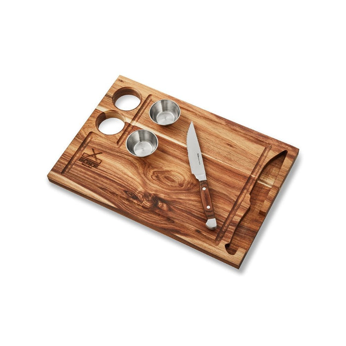 My Butchers Block - Steak Board with Knife & 2 Bowls - Gourmet Gear
