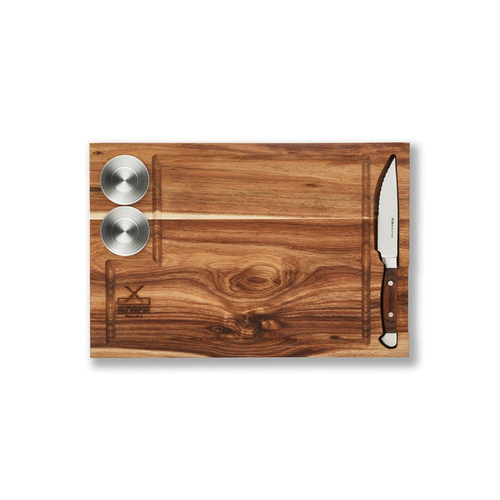 My Butchers Block - Steak Board with Knife & 2 Bowls - Gourmet Gear