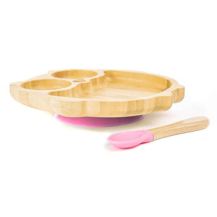 Nicolson Russell Bamboo Baby and Toddler Suction Owl Plate - Gourmet Gear