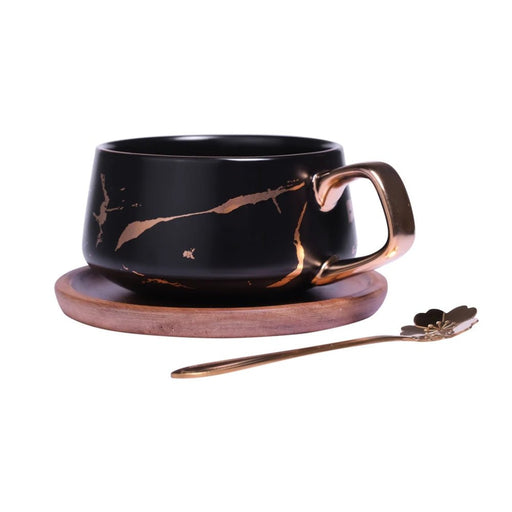 Nicolson Russell Kintsugi Black or White Cup with Spoon - Gourmet Gear