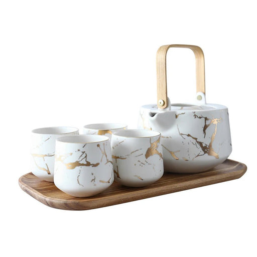 Nicolson Russell Kintsugi Black or White Teapot and Cups Set - Gourmet Gear