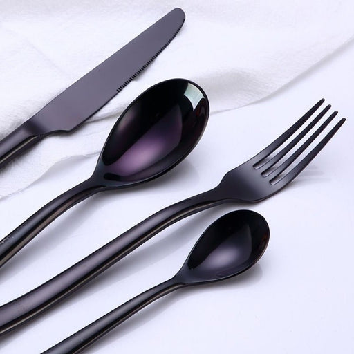 Nicolson Russell La Galleria Buddha Black Stainless Steel Cutlery Set - 2 Options - Gourmet Gear