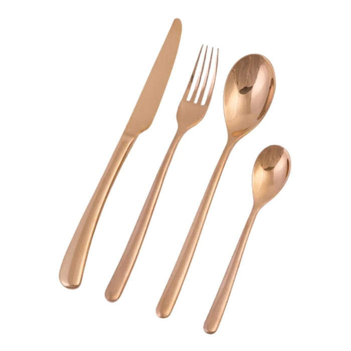 Nicolson Russell La Galleria Buddha Rose Gold Stainless Steel Cutlery Set - 2 Options - Gourmet Gear